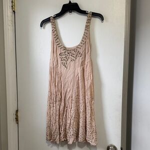 Topshop Pink Embellished Mini Dress